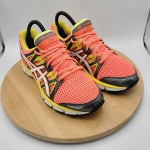 Asics Gel-Blur33 Coral Yellow Charcoal Running Shoes T2H8N Womens 7.5